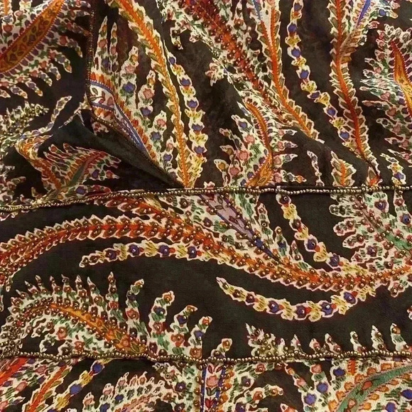 Central Park West Womens Silk Mini Drop Waist Deep V Neck Dress Nordstrom medium - Picture 10 of 12